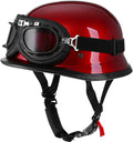 Helmet Half Shell German Motorcycle Helmet with Cycling Glasses