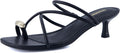 Maui Strappy Womens Sandals with Kitten Heels - Vegan Leather