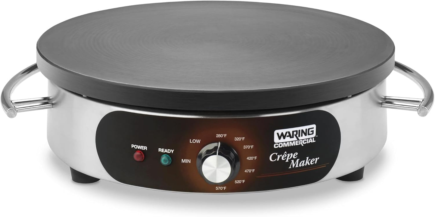 Waring Commercial 16 Crepe Maker - Cast Iron Cooking Surface
