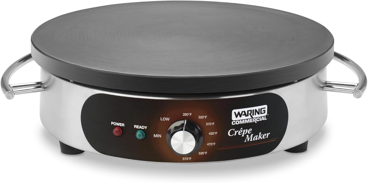 Waring Commercial 16 Crepe Maker - Cast Iron Cooking Surface