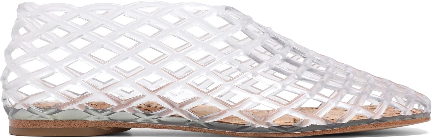 Red Jelly Mesh Ballet Flats for Women - Stylish Beach Shoes