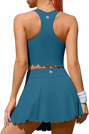 ATTRACO 2 Piece Tennis Dresses for Women with Shorts and Pockets