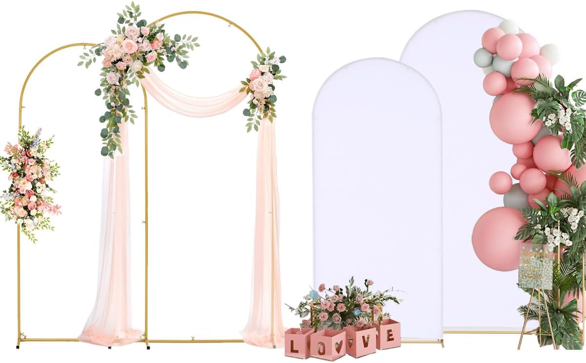 Elegant Arch Backdrop Stand and Cover Set for Events and Parties