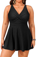 Plus Size Tankini Swimsuit Two Piece - Flowy Swim Dress for Curves