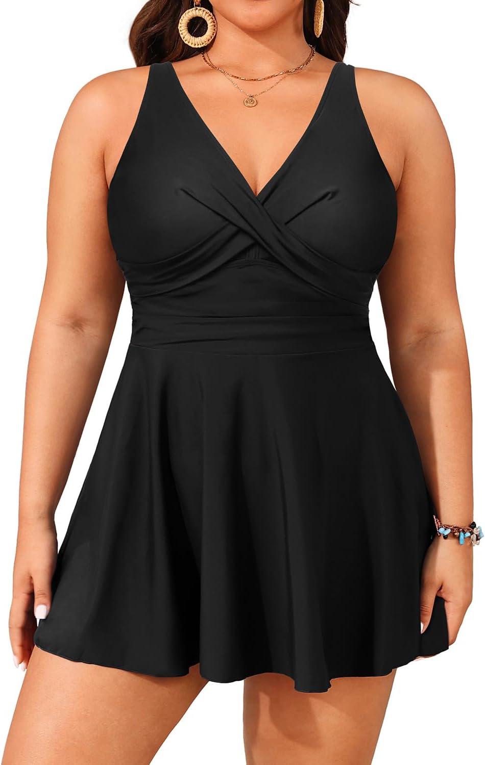 Aqua Eve Plus Size Two Piece Swimsuits for Women Tankini