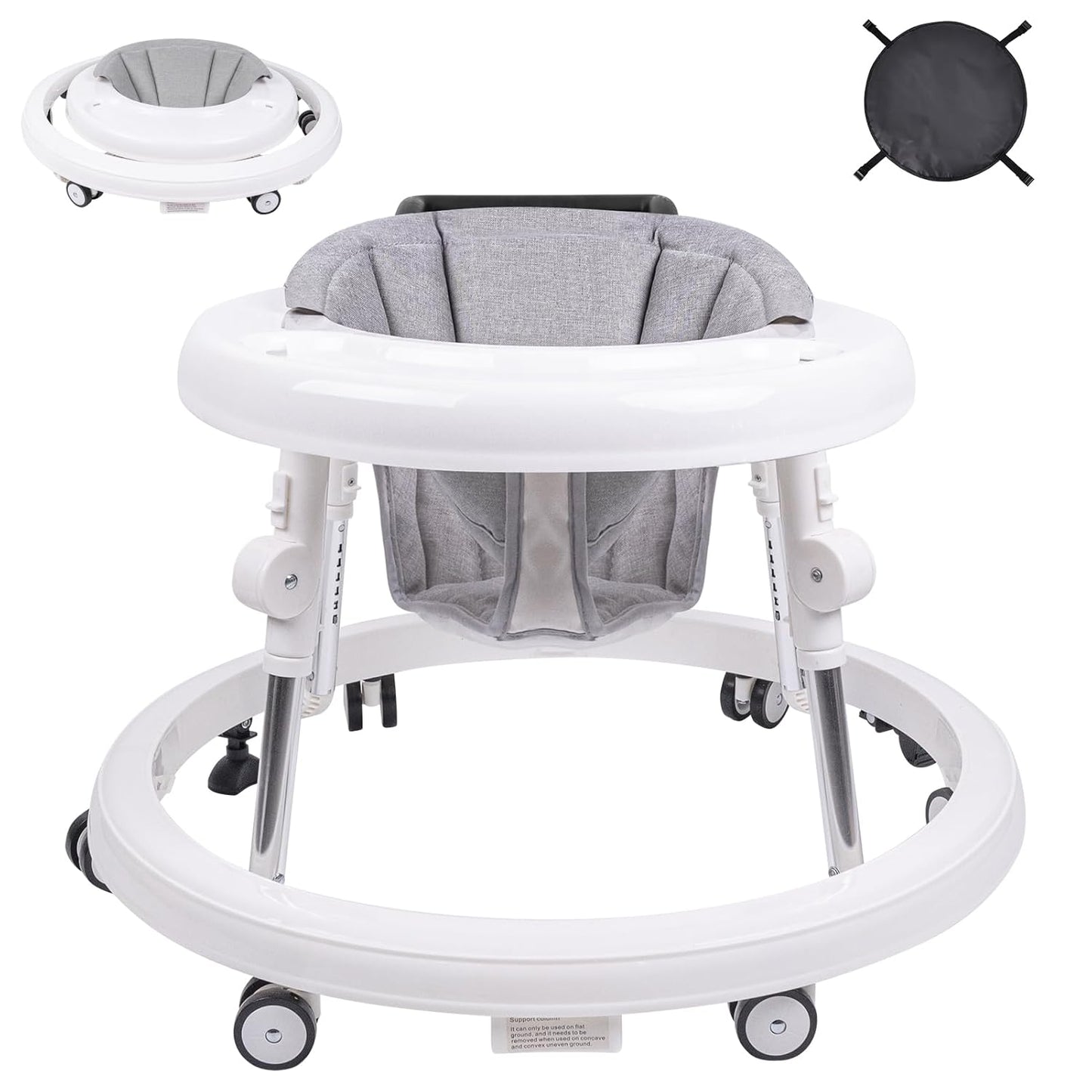 9-Gear Foldable Baby Walker - Anti-Fall Fun!
