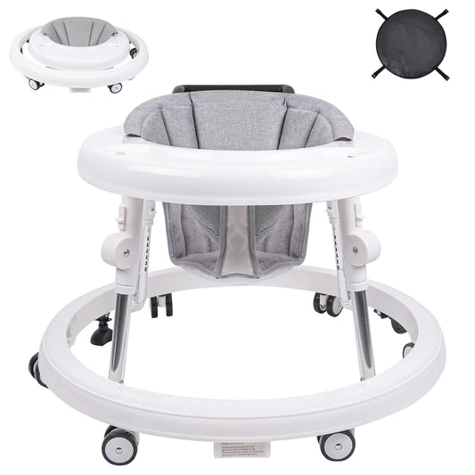 9-Gear Foldable Baby Walker - Anti-Fall Fun!