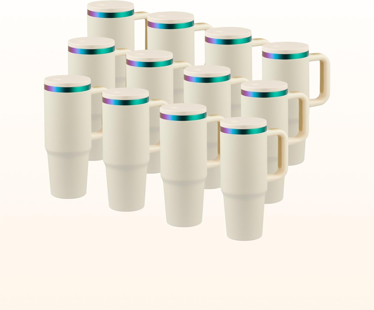 40 oz Tumblers with Handle & Lid for Hot or Cold Drinks