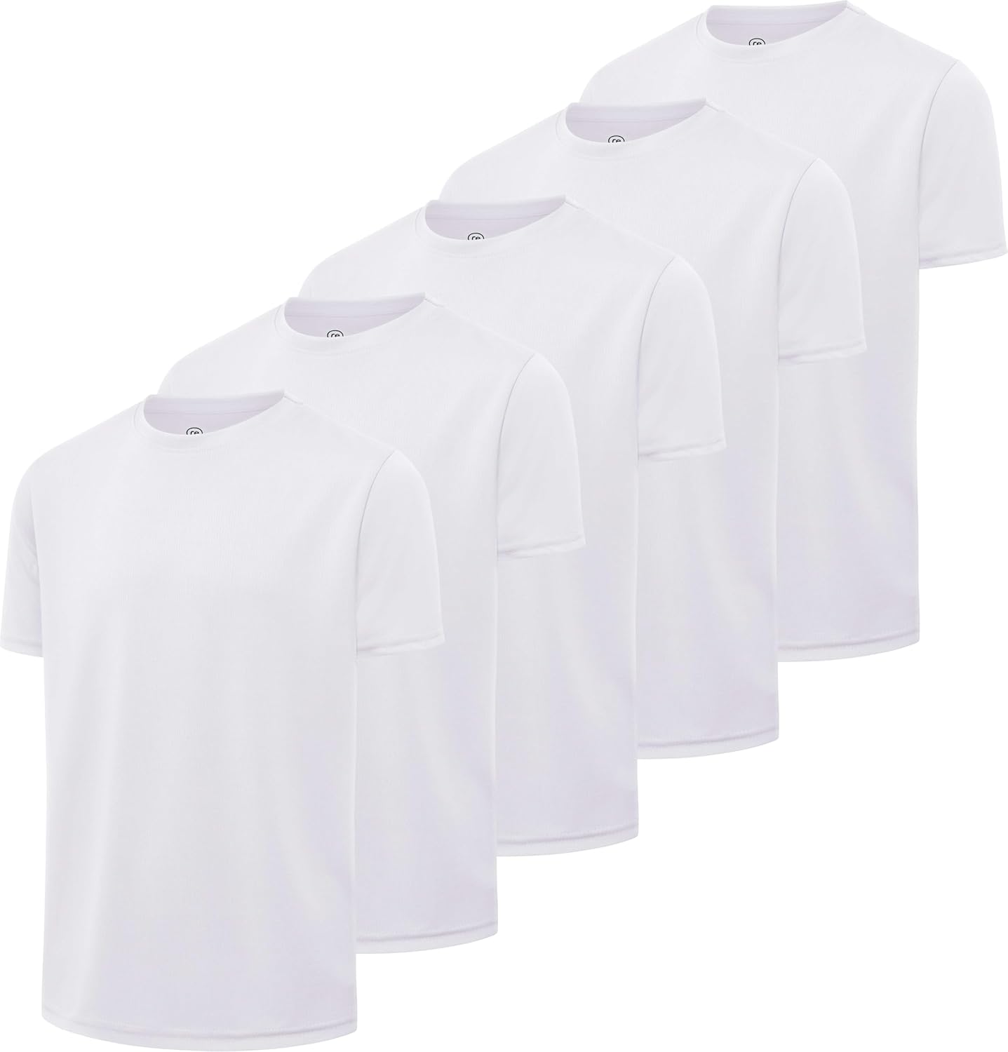Real Essentials Boy's Active Athletic Performance Shirts 5 Pack