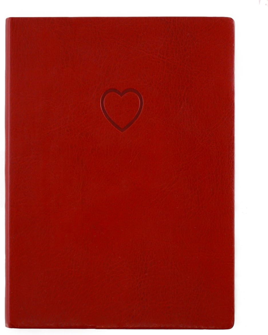 Red Heart Writing Journal | 256 Lined Pages | Travel-Ready