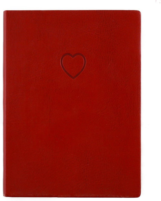 Red Heart Writing Journal | 256 Lined Pages | Travel-Ready