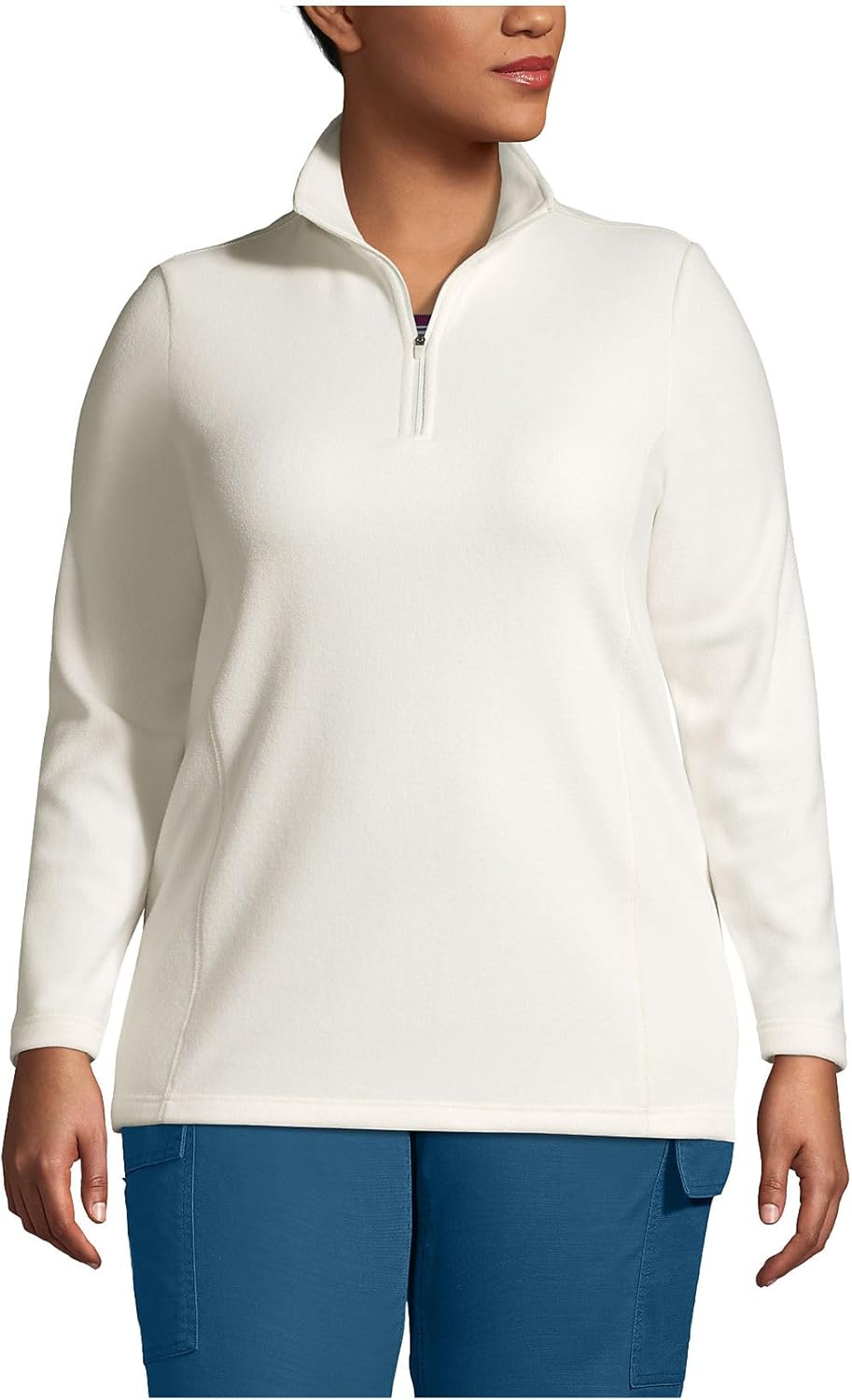 Lands' End Anyweather Fleece Quarter Zip Pullover for Comfort