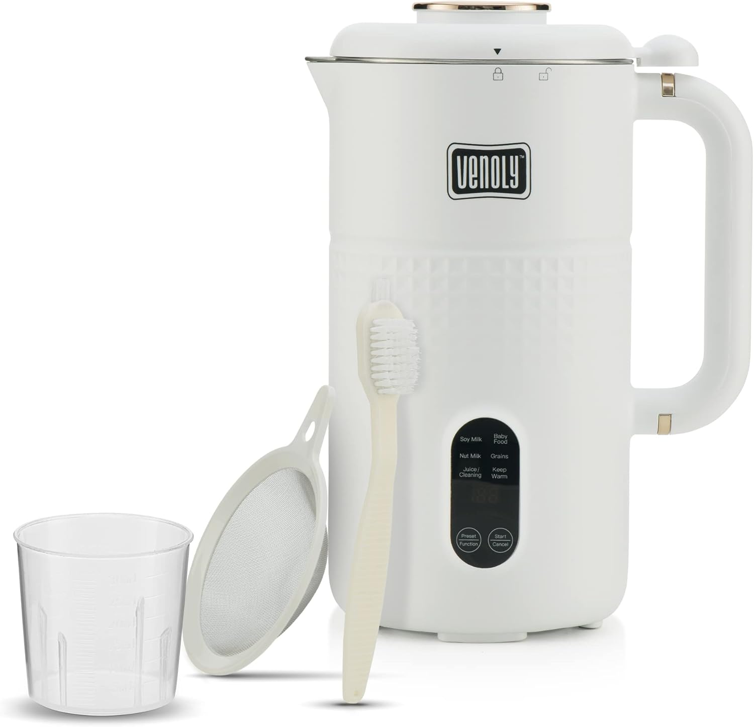 Venoly Nut Milk Maker - Homemade Plant-Based Beverages, 5.5 Cups, Stainless Steel Blades