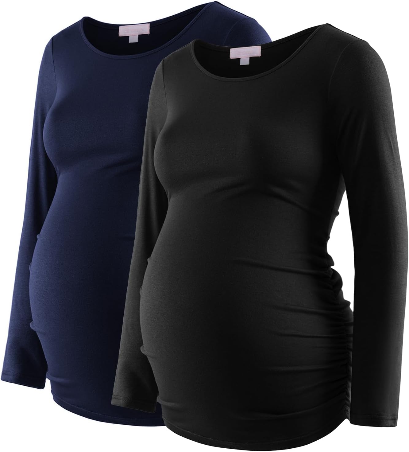 Maternity Shirt Long Sleeve Basic Top for Pregnant Women