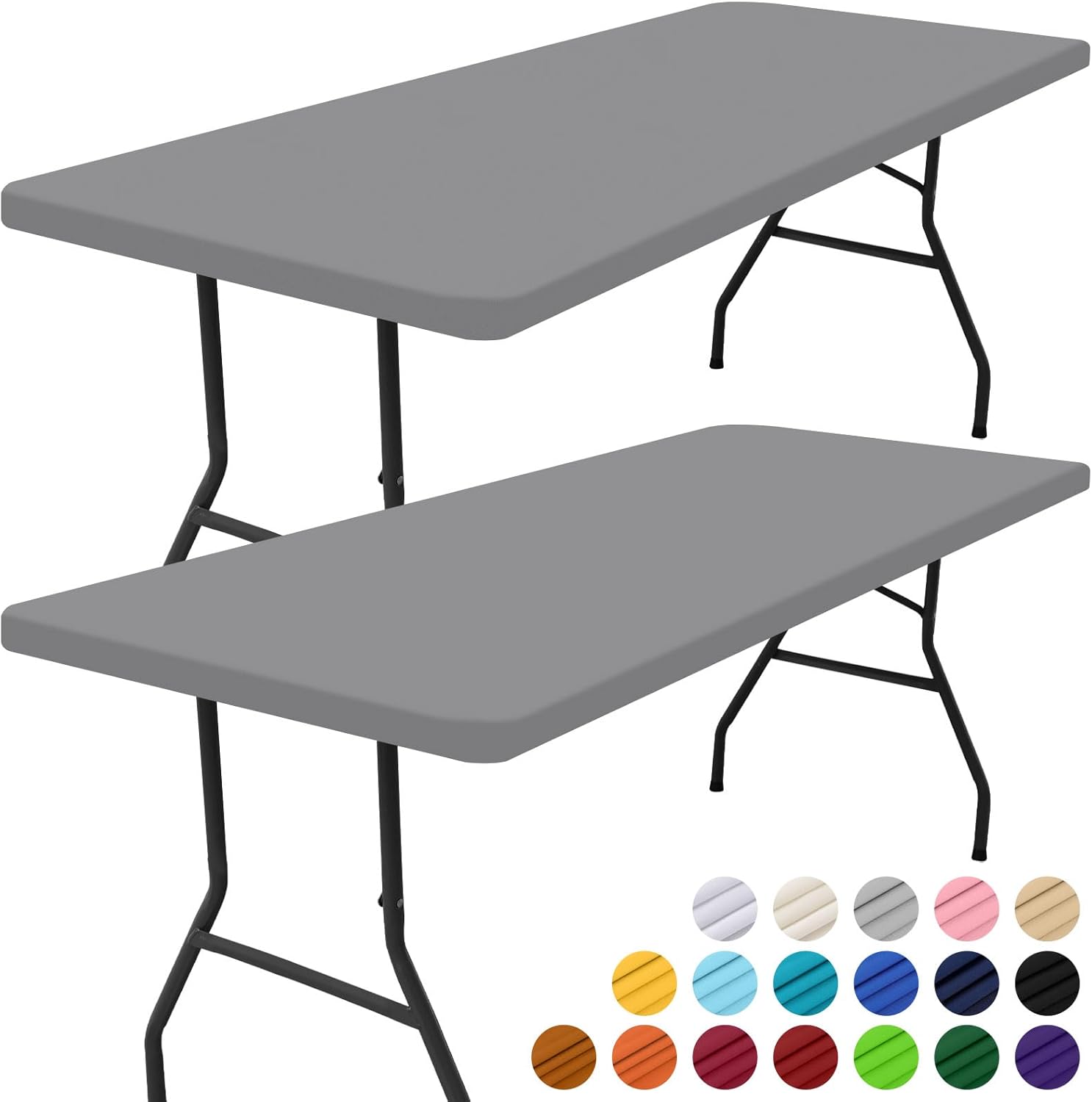 Smiry Waterproof Elastic Fitted Tablecloths for Outdoor Use