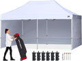 Easy Pop Up Canopy Tent 8x16 Commercial - 128 Sq Ft Shade, White