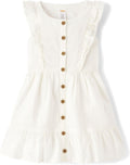 Gymboree Girls' and Toddler Linen Summer Dresses - Lightweight