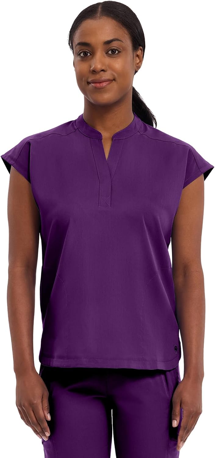Healing Hands Women's Relaxed Fit Journey Scrub Top with Pockets