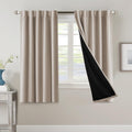 Blackout Curtains for Bedroom 100% Blackout Thermal Panels - Deep Dark