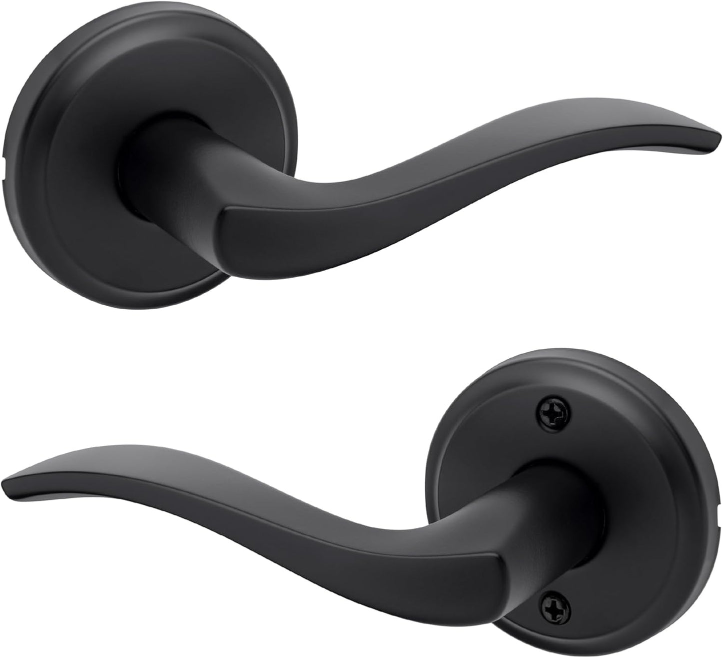 Kwikset Sedona Interior Passage Door Handle in Matte Black