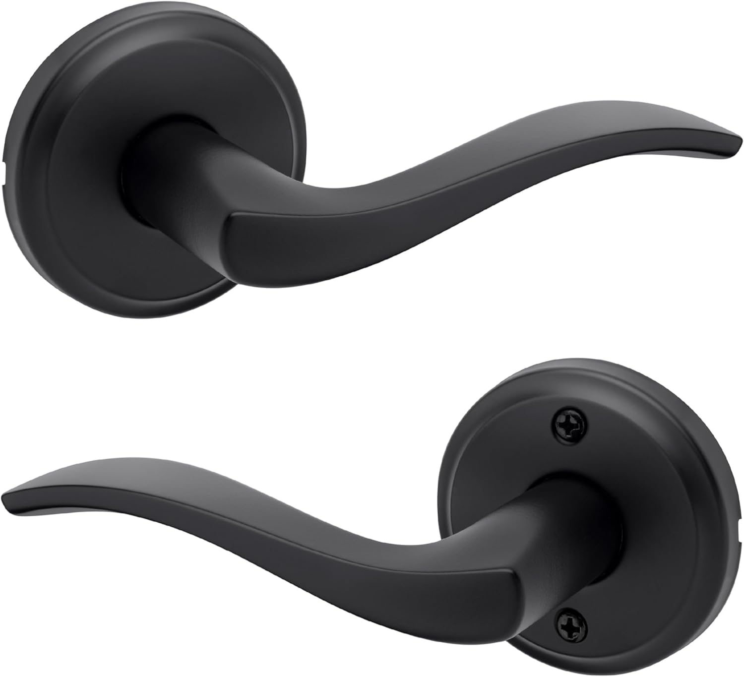 Kwikset Sedona Interior Passage Door Handle in Matte Black