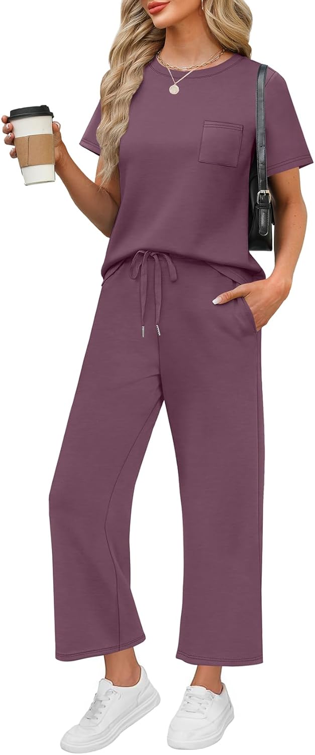 WIHOLL 2 Piece Sets for Women Casual Summer Travel Outfits