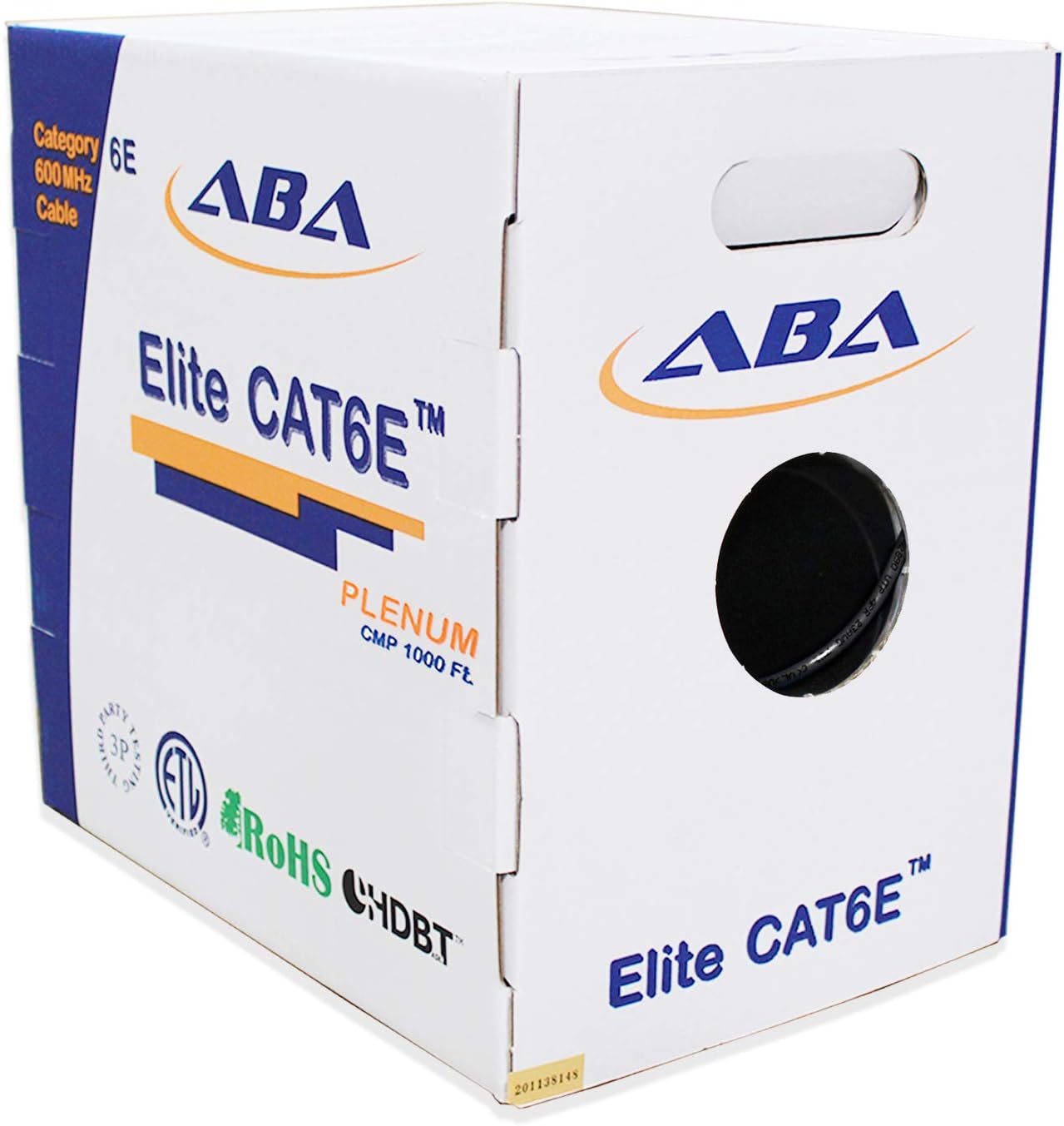 Cat6 Plenum CMP Ethernet Cable 1000ft for High-Speed Networking