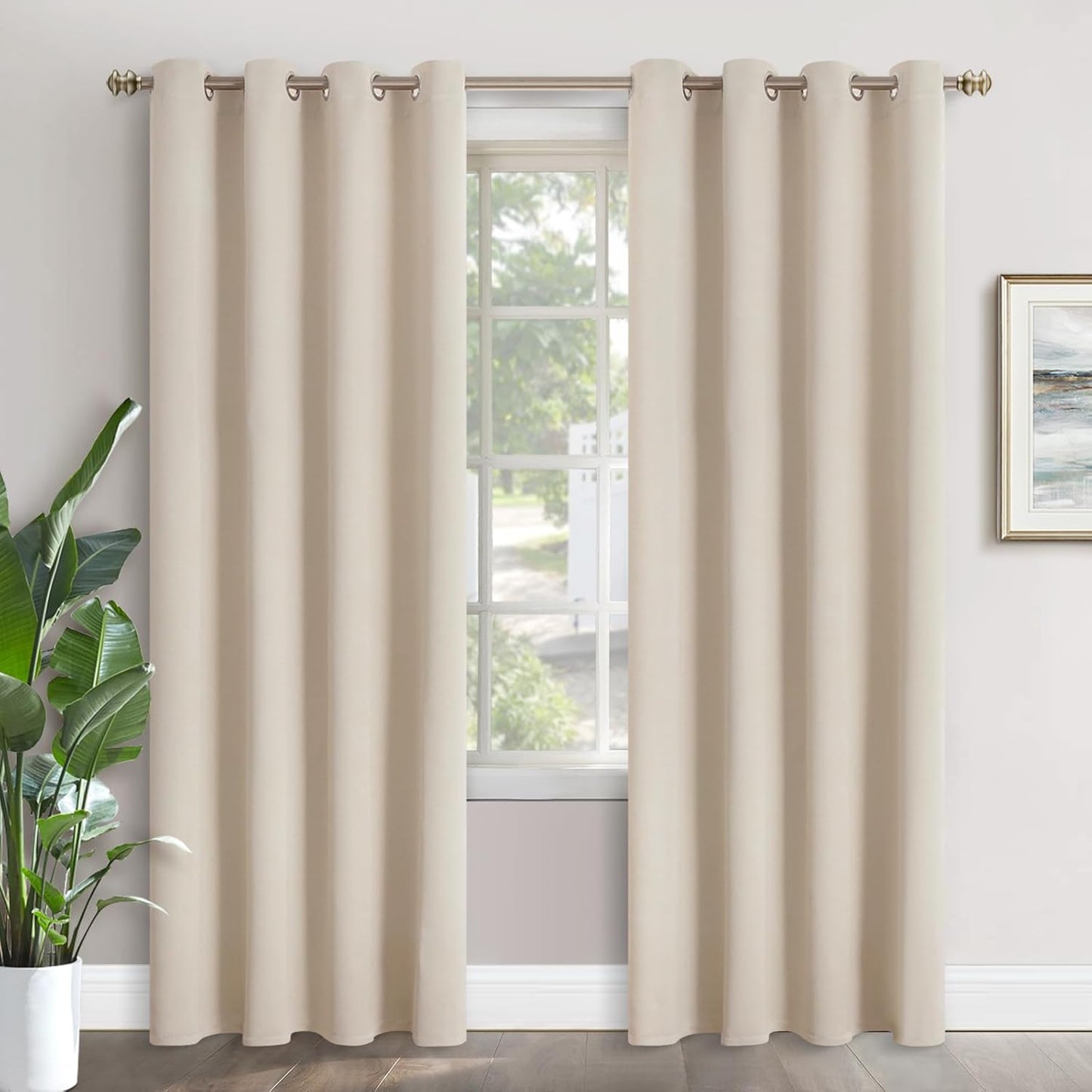 YoungsTex Blackout Curtains for Bedroom - 90 Inch Grommet Drapes