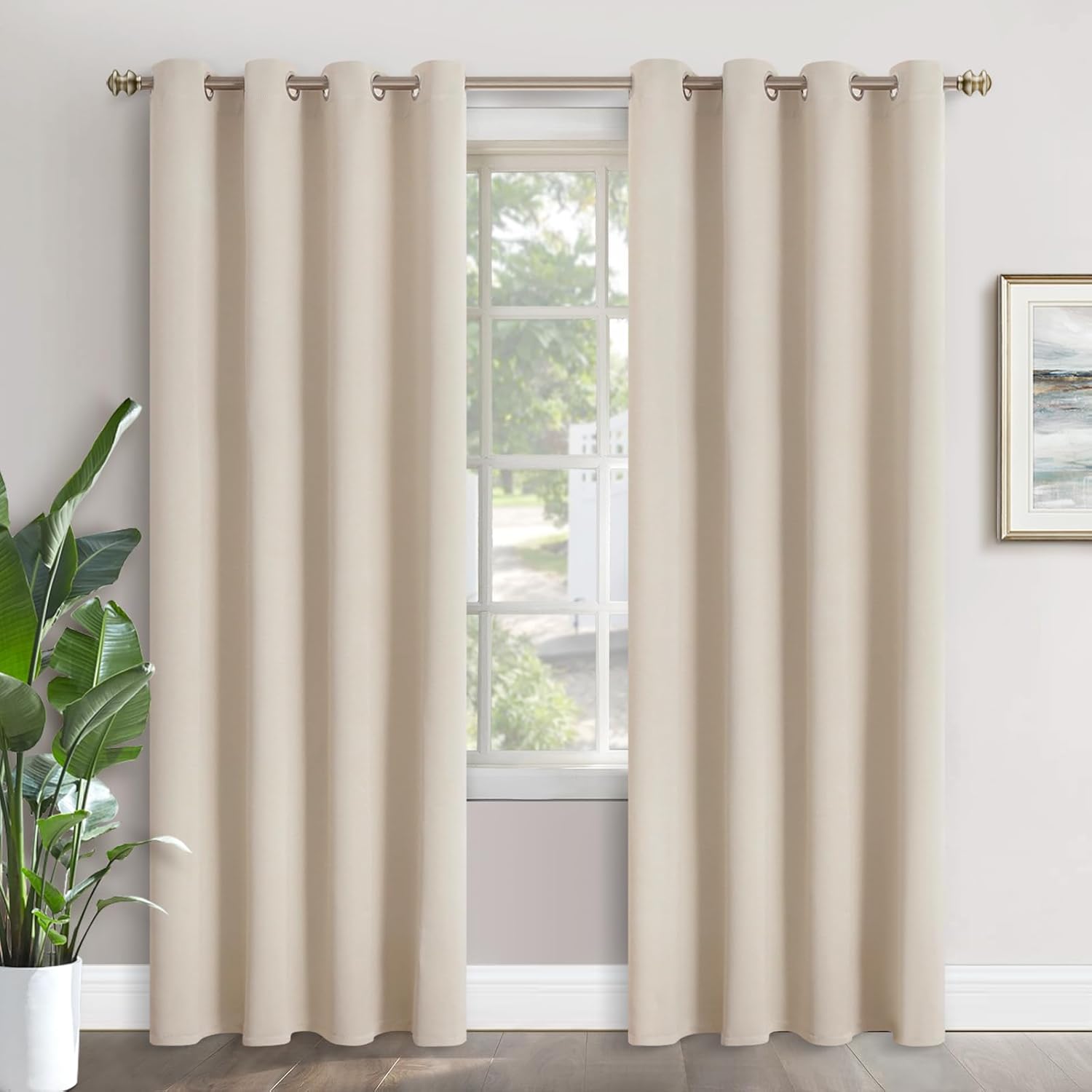 YoungsTex Blackout Curtains for Bedroom - 90 Inch Grommet Drapes