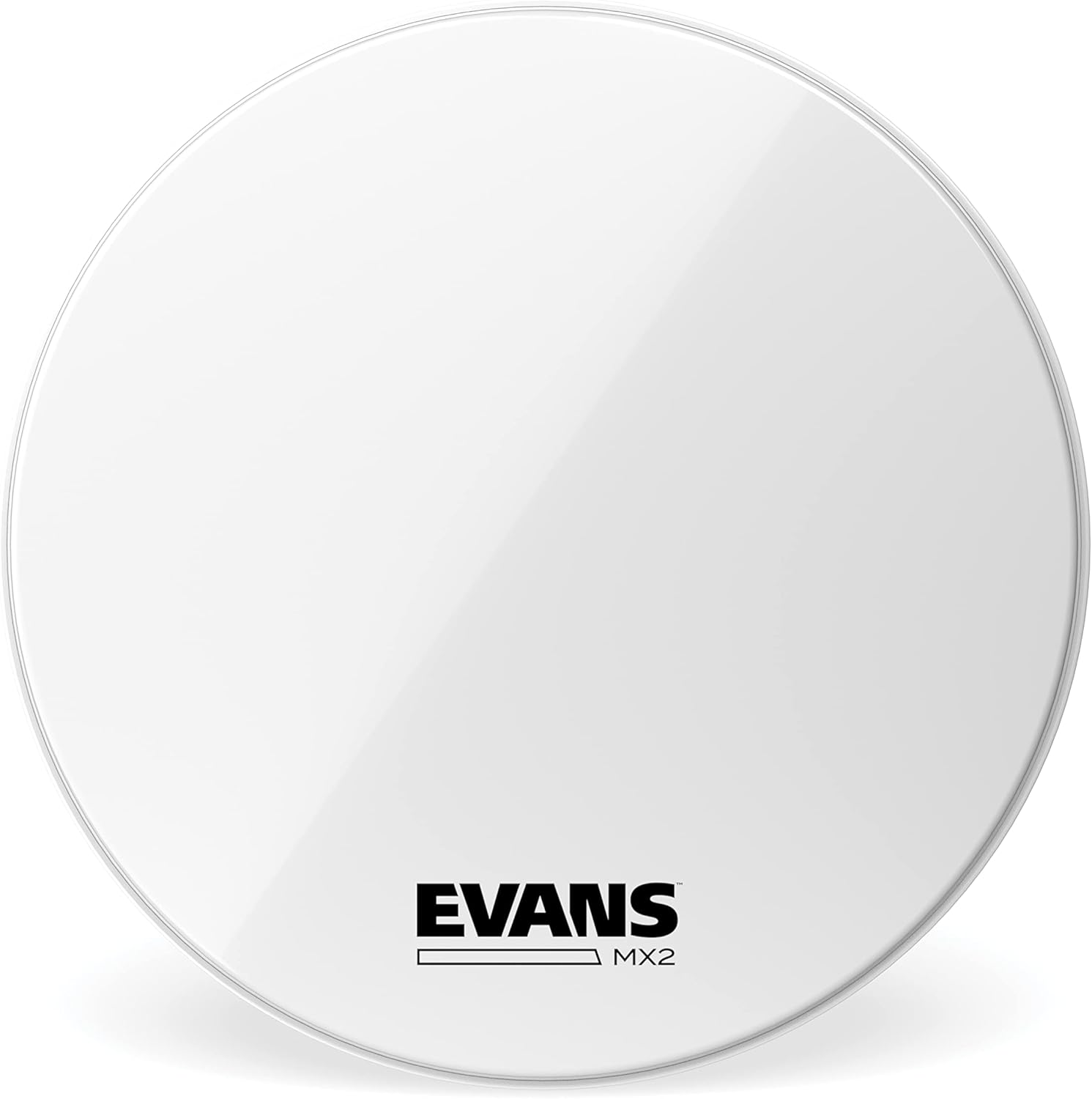 Evans MX2 White Bass Drum Head for 22 Inch Drums - Bright Tone