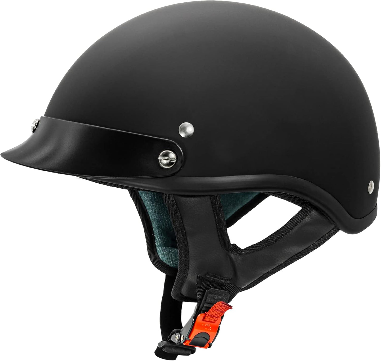 VCAN Cruiser Solid Half Face Motorcycle Helmet for Safety and Comfort