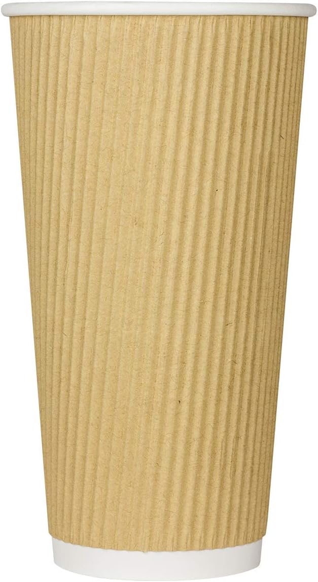 Karat 20oz Ripple Insulated Coffee Hot Cups for Beverages