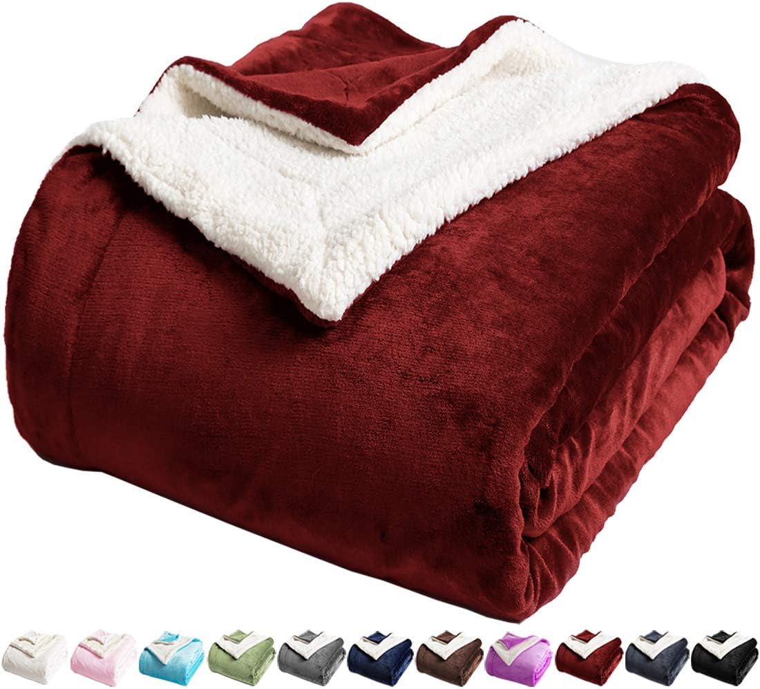 Luxurious LBRO2M Sherpa Fleece Bed Blanket for Cozy Comfort