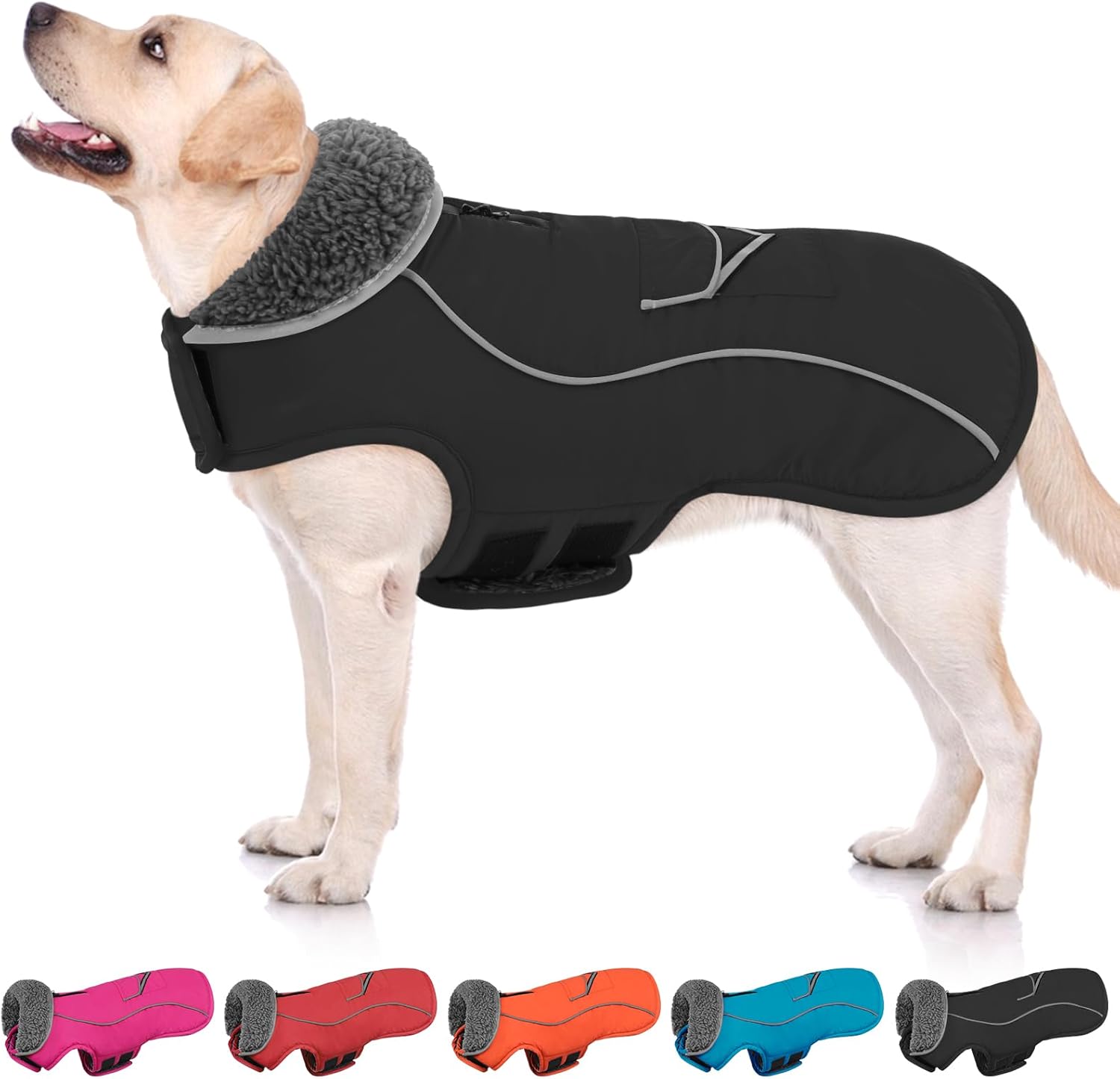 SUNFURA Large Dog Coat for Winter Warmth and Comfort