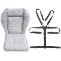 twoworld Baby High Chair Cushion and Adjustable 5 Point Harness