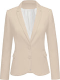 Womens Notched Lapel Blazer Jacket Suit - Tailored Office Fit