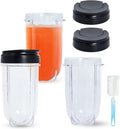 3 Packs MB1001 16OZ Replacement Cups with Lids - Compatible with Magic