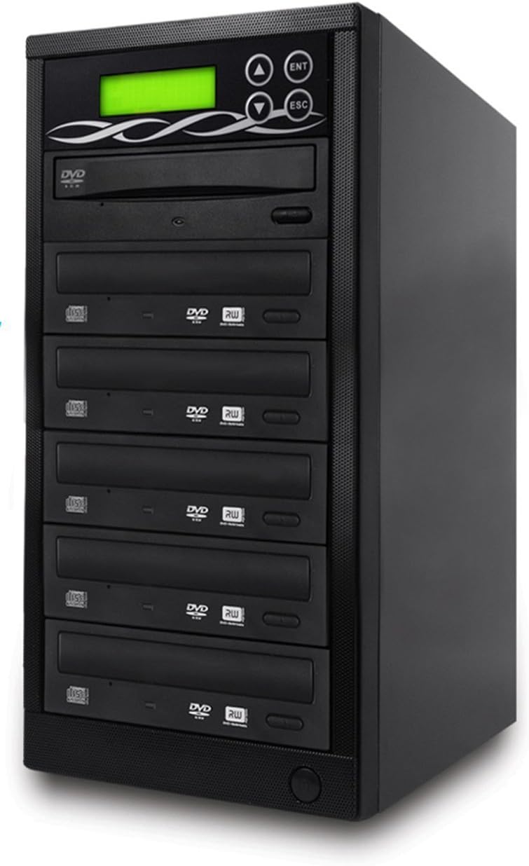 SATA DVD Duplicator - 5 Target Standalone CD/DVD Copy Machine