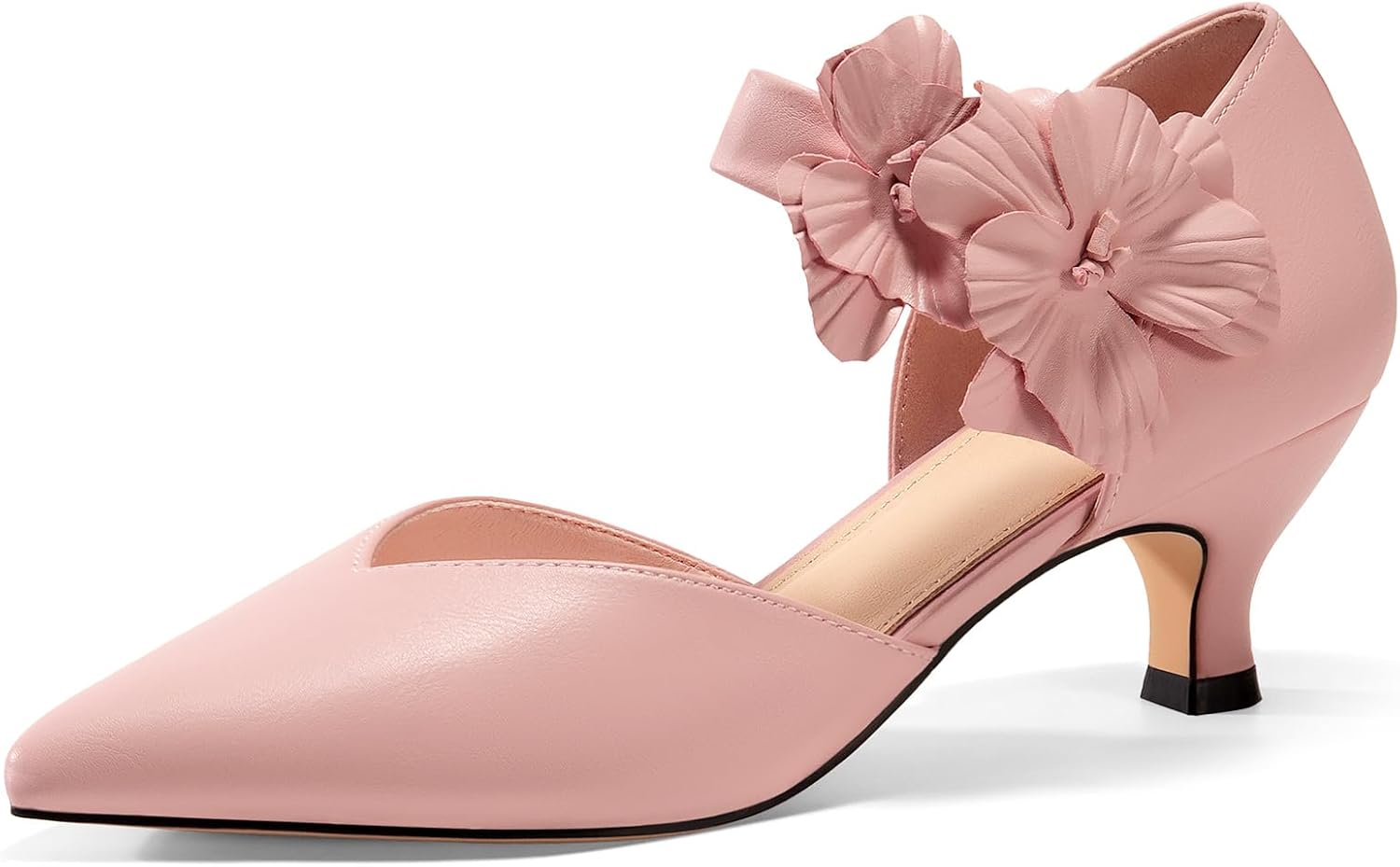 Coutgo Womens Low Kitten Heels Dressy Shoes for Every Occasion