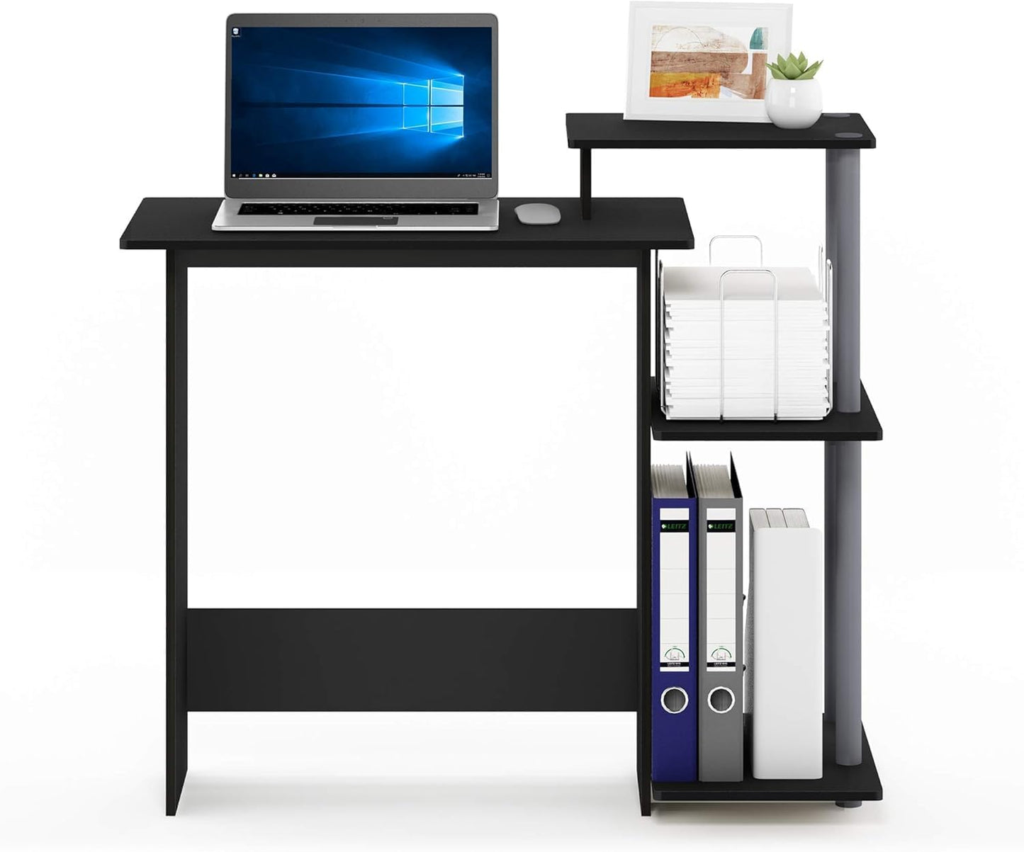 Furinno Efficient Home Laptop Desk with Square Shelves Design