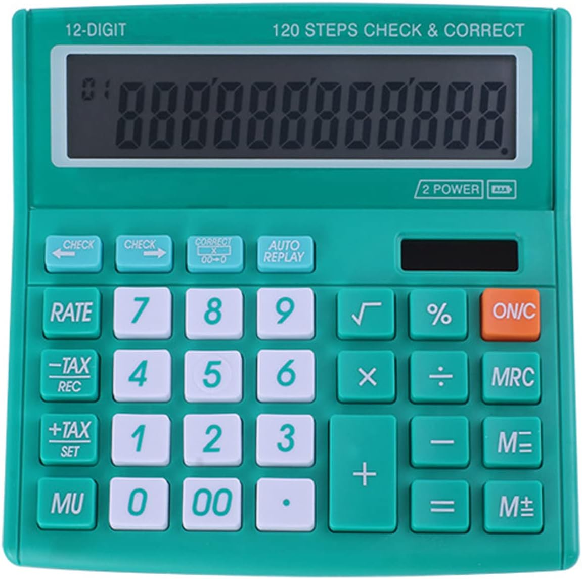 12-Digit Solar Calculator - Easy Read LCD Display
