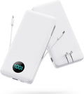 Portable Charger with Built-in Cables and AC Plug 13800mAh - Slim PD