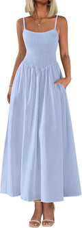 PRETTYGARDEN Smocked Maxi Dress 2025 - Flowy Summer Sundress