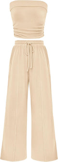 PRETTYGARDEN Womens Summer 2-Piece Ribbed Knit Set - Cozy & Versatile