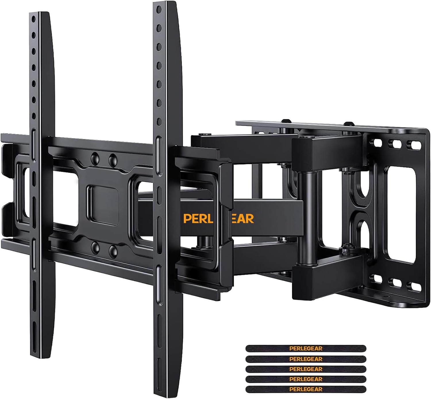 Perlegear TV Wall Mount: Full Motion Swivel & Tilt