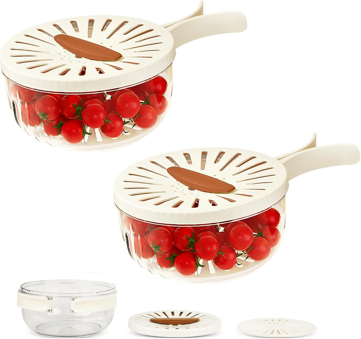 Foldable Handle Fruit Washing Bowl Set
