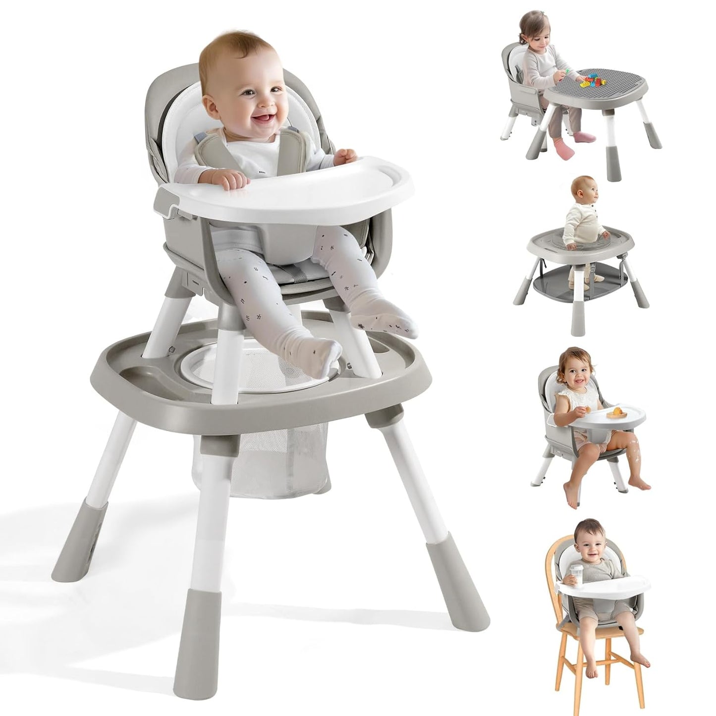 9-in-1 High Chair for Babies and Toddlers, Versatile Design