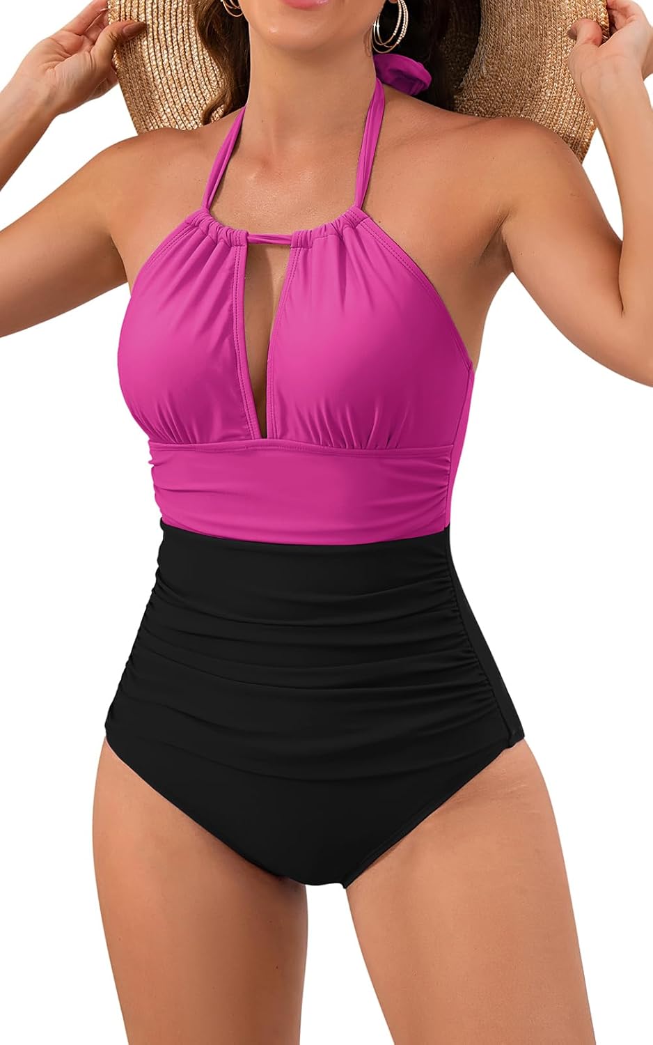B2prity Women's Slimming One Piece Swimsuits for Curvy Women