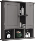 TaoHFE Grey Bathroom Cabinet with Adjustable Shelves - Space Saving