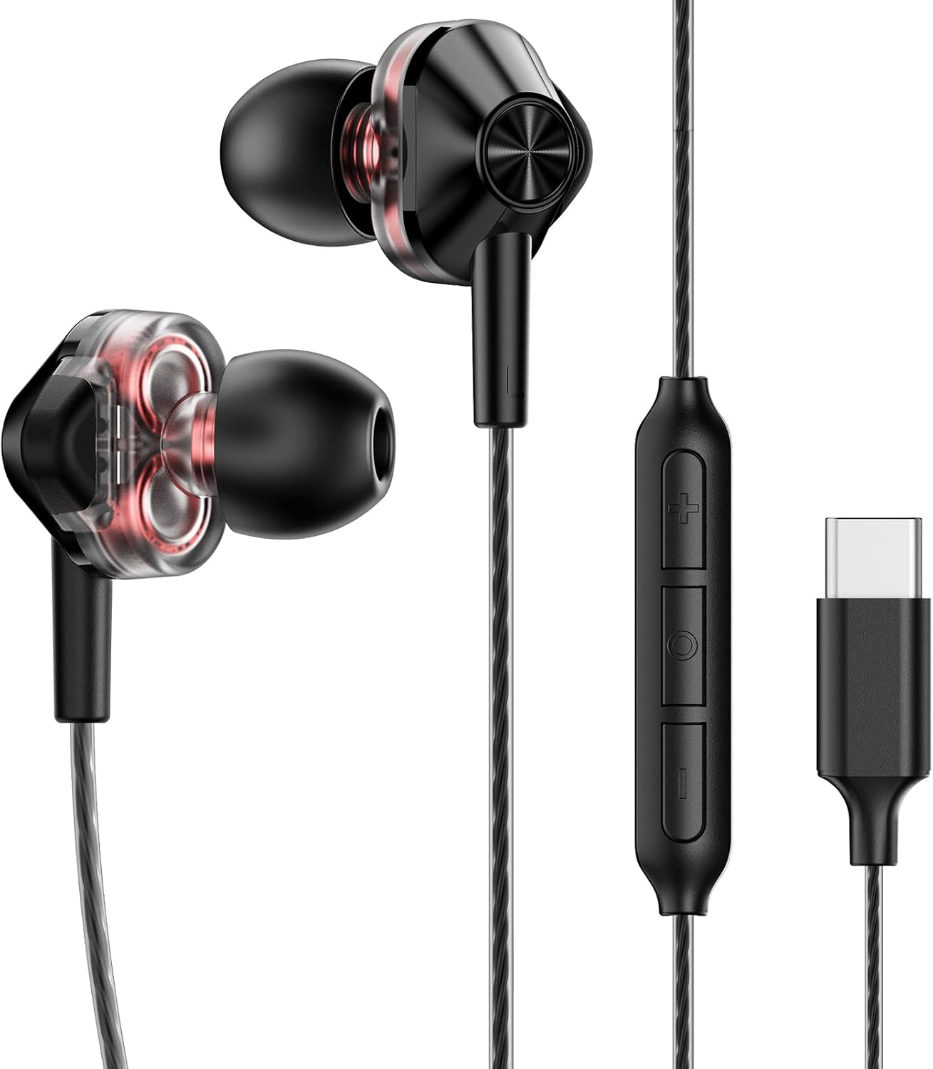 Dual Driver Hi-Fi Headphones with HD Microphone for Music Lovers